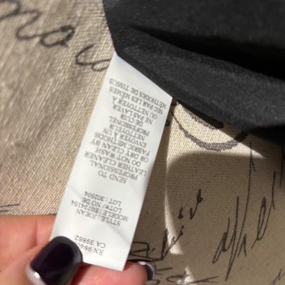 Cute Theory Women's Jacket Blazer black and white Herringbone w/ Leather Trim 4 - Picture 6 of 7